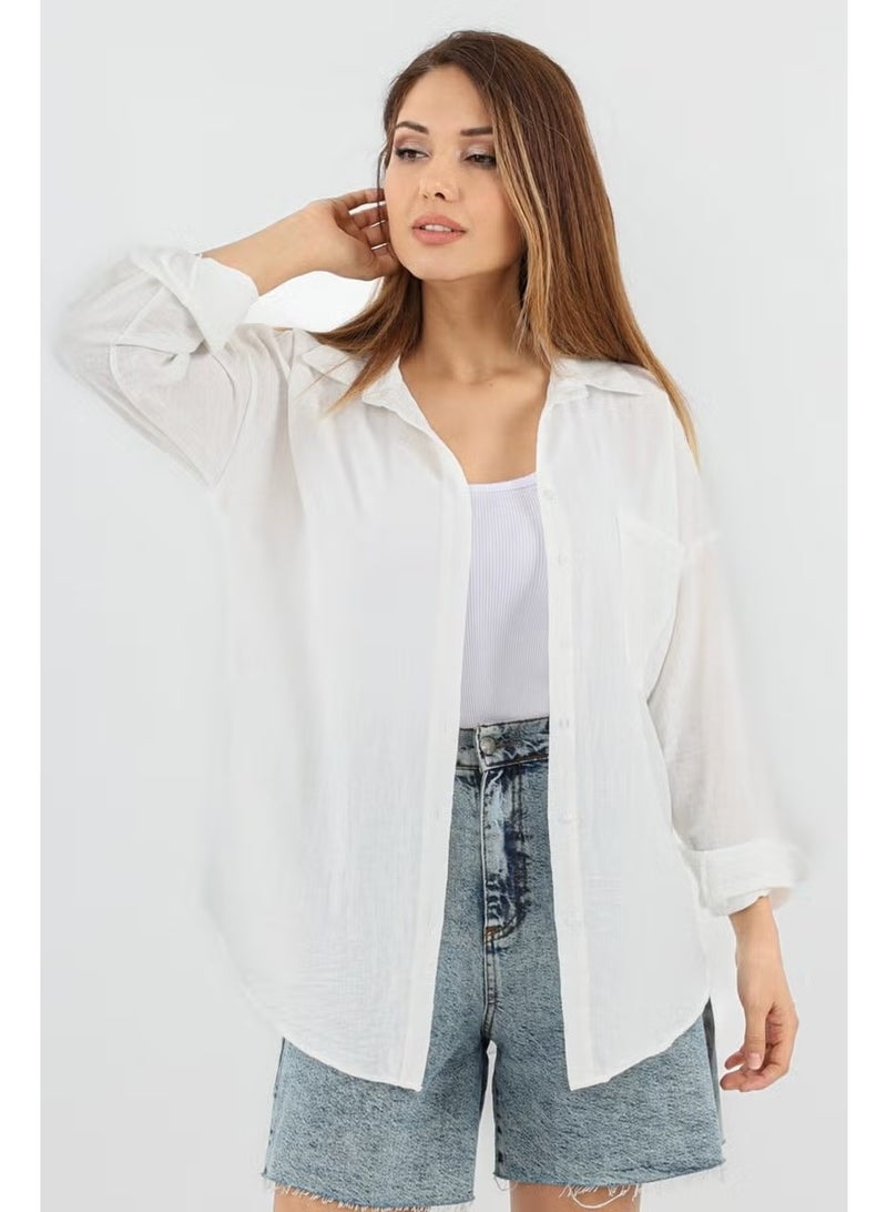 Ritnice Women's Well Ecru Linen Shirt - Image 2